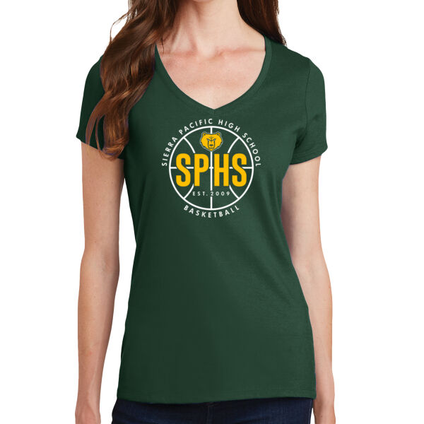 SPHS Basketball  - Ladies V Neck Tee Thumbnail